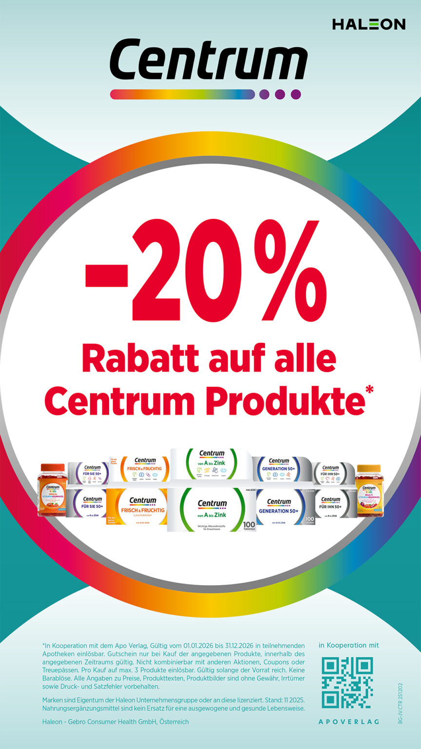 Centrum: -20% auf alle Produkte - Bahnhof Apotheke